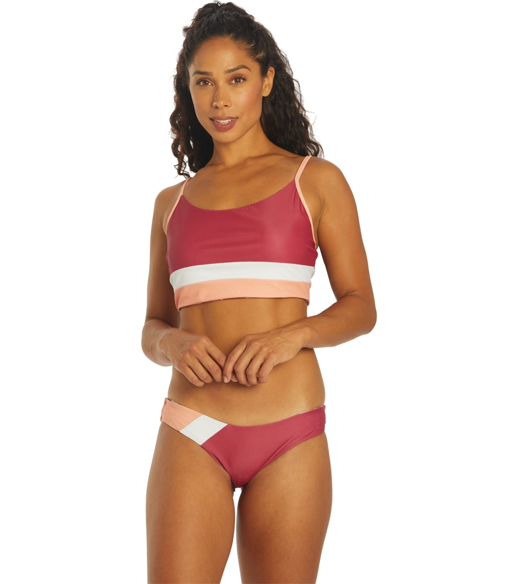 Quintsoul Women's Grace Bay Reversible Bikini Bottom Multi Sangria