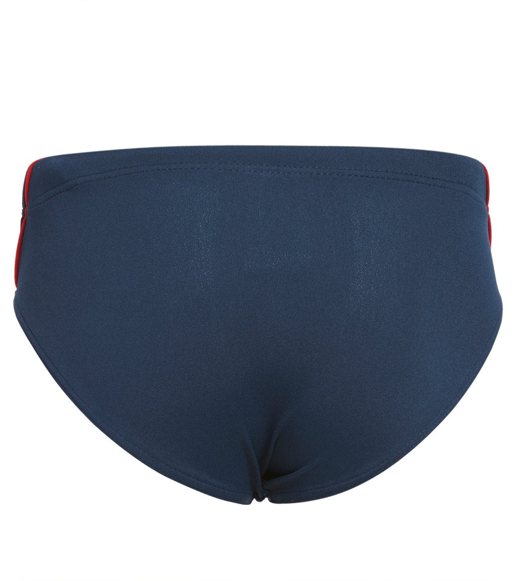 Sporti HydroLast Splice Brief Swimsuit Youth (22-28) Navy/Red