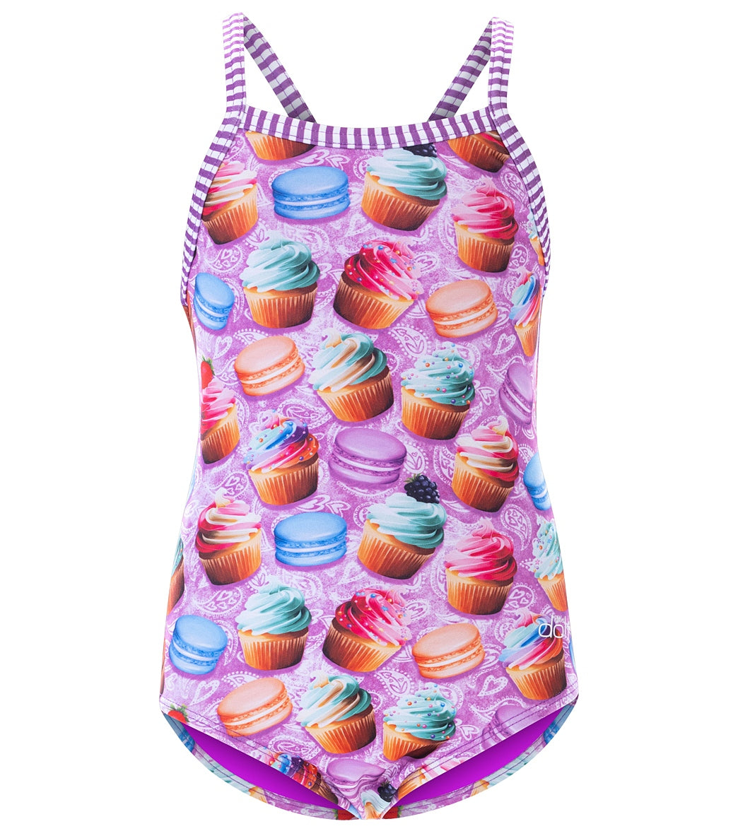 Dolfin Girls' Bon Appetit Printed One Piece Swimsuit (Little Kid) Bon Appetit