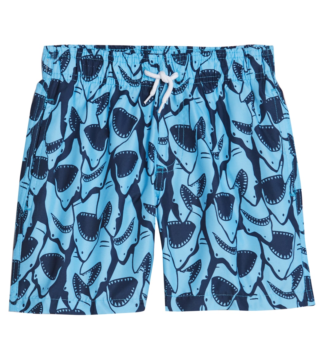 Trunks Surf & Swim Co. Boys' Shark Camp Shirt & Swim Trunks Set (Big Kid)