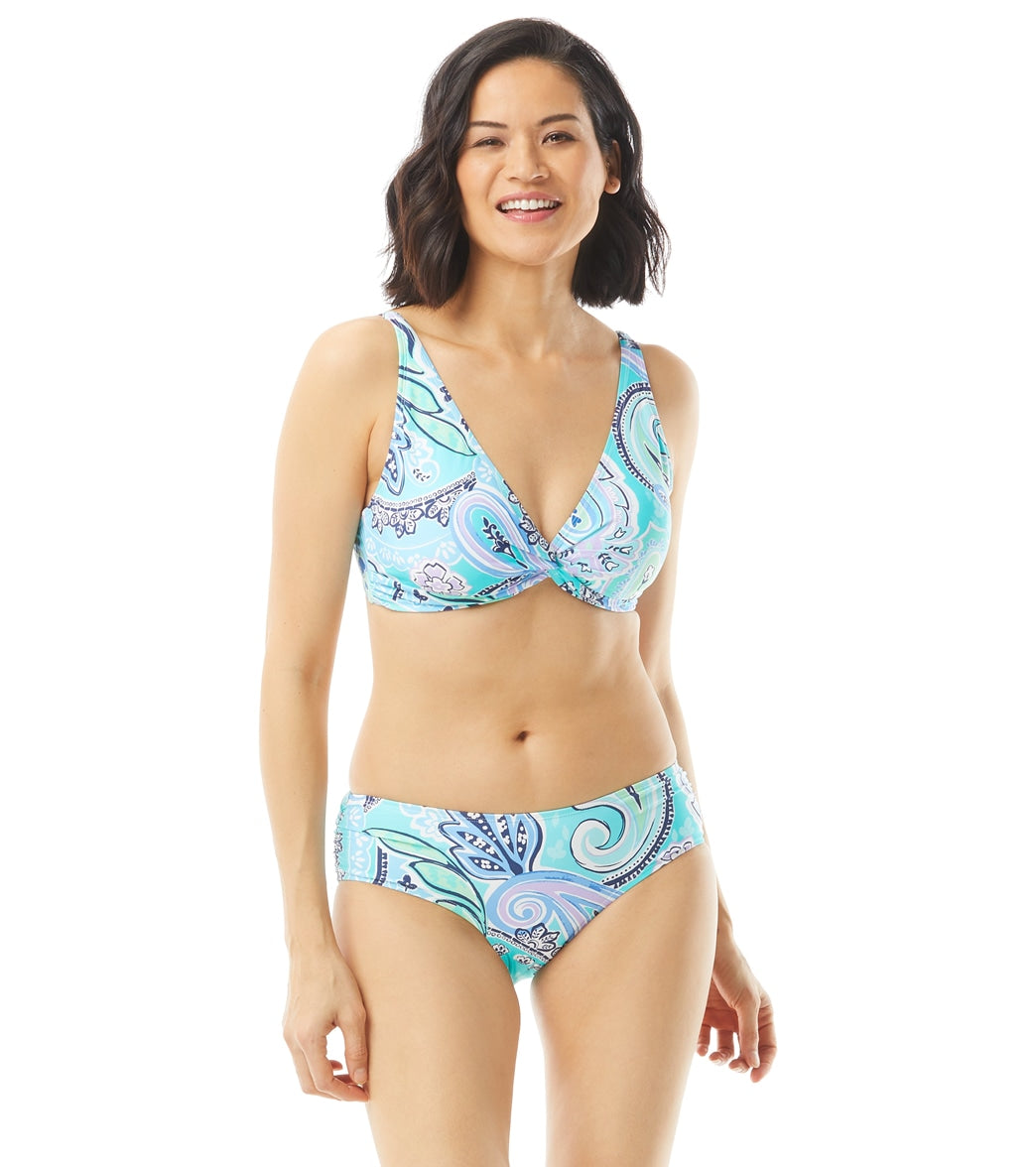 Beach House Women's Bay Dreaming  Ivy Twist Bikini Top Paradise Peri