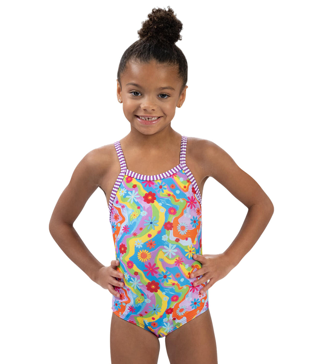 Dolfin Girls' Buttercup Printed One Piece Swimsuit (Toddler, Little Kid)