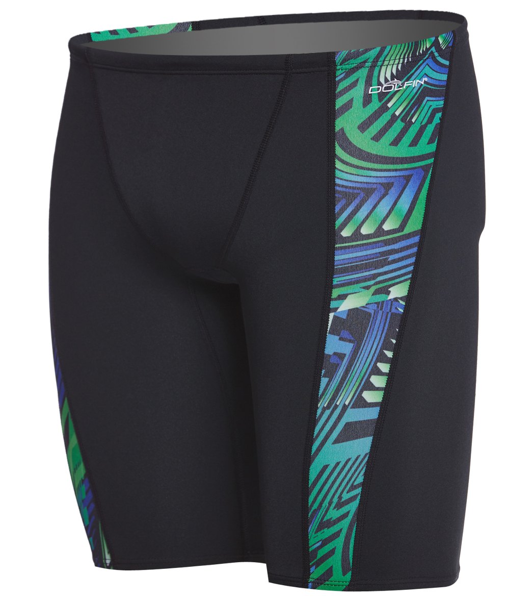 Dolfin Reliance Men's Genesis Spliced Jammer Swimsuit Blue/Green