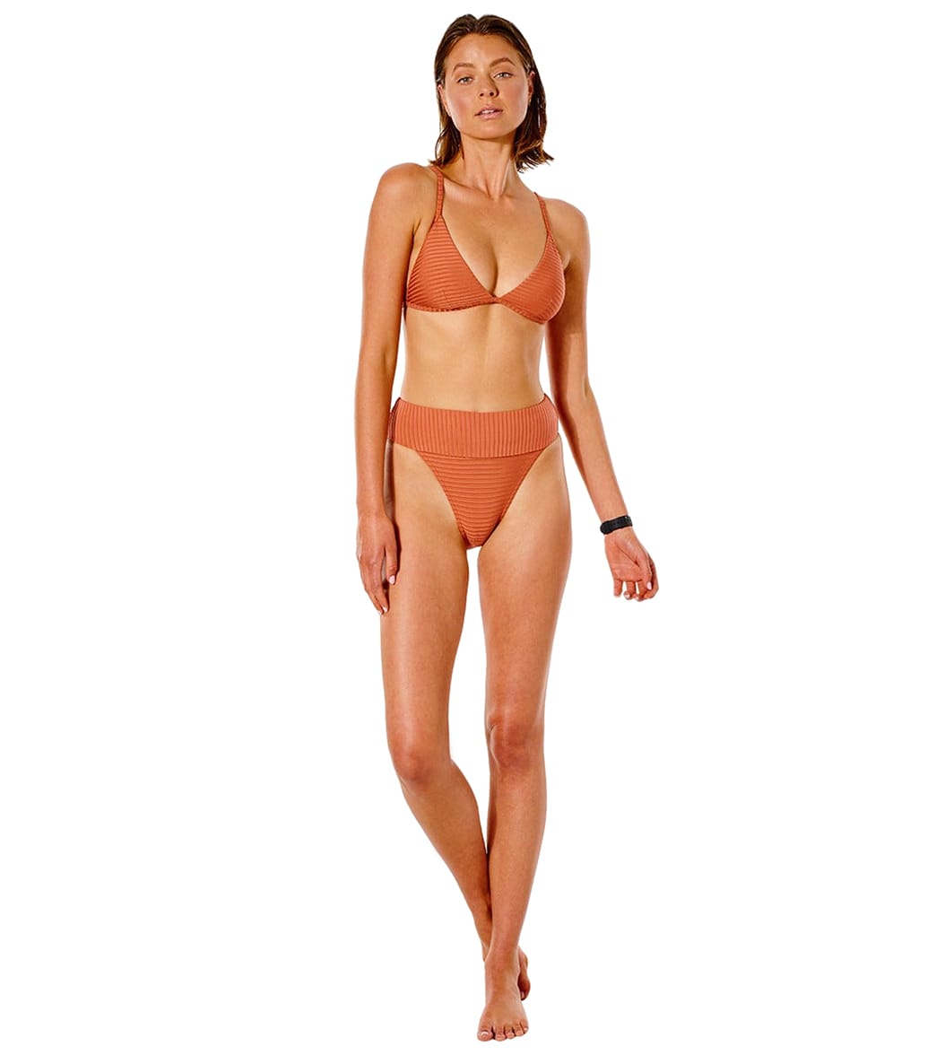 Rip Curl Women's Premium Surf Banded Triangle Bikini Top Rhubarb