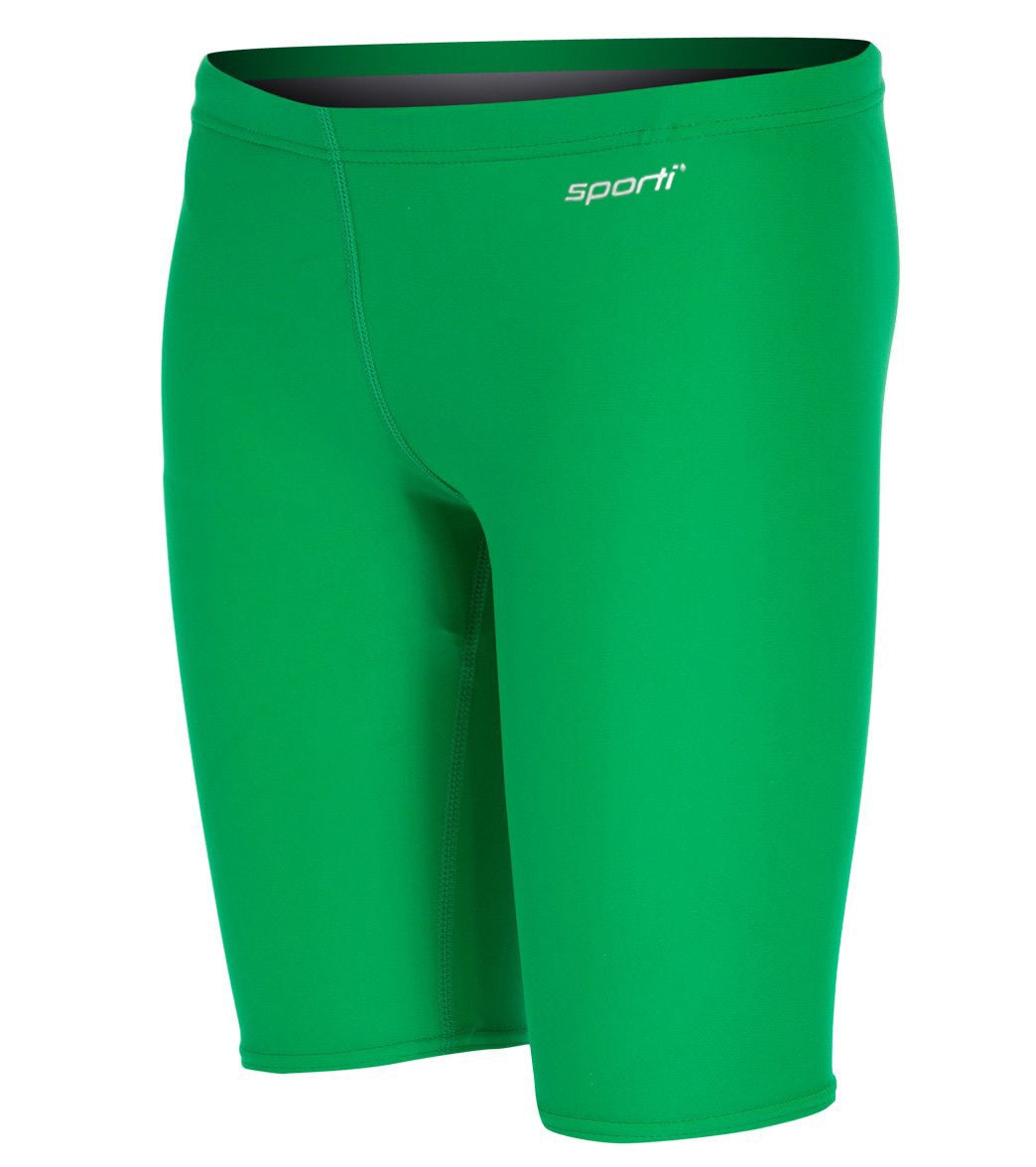 Sporti Solid Compression Jammer Swimsuit Youth (22-28) Green