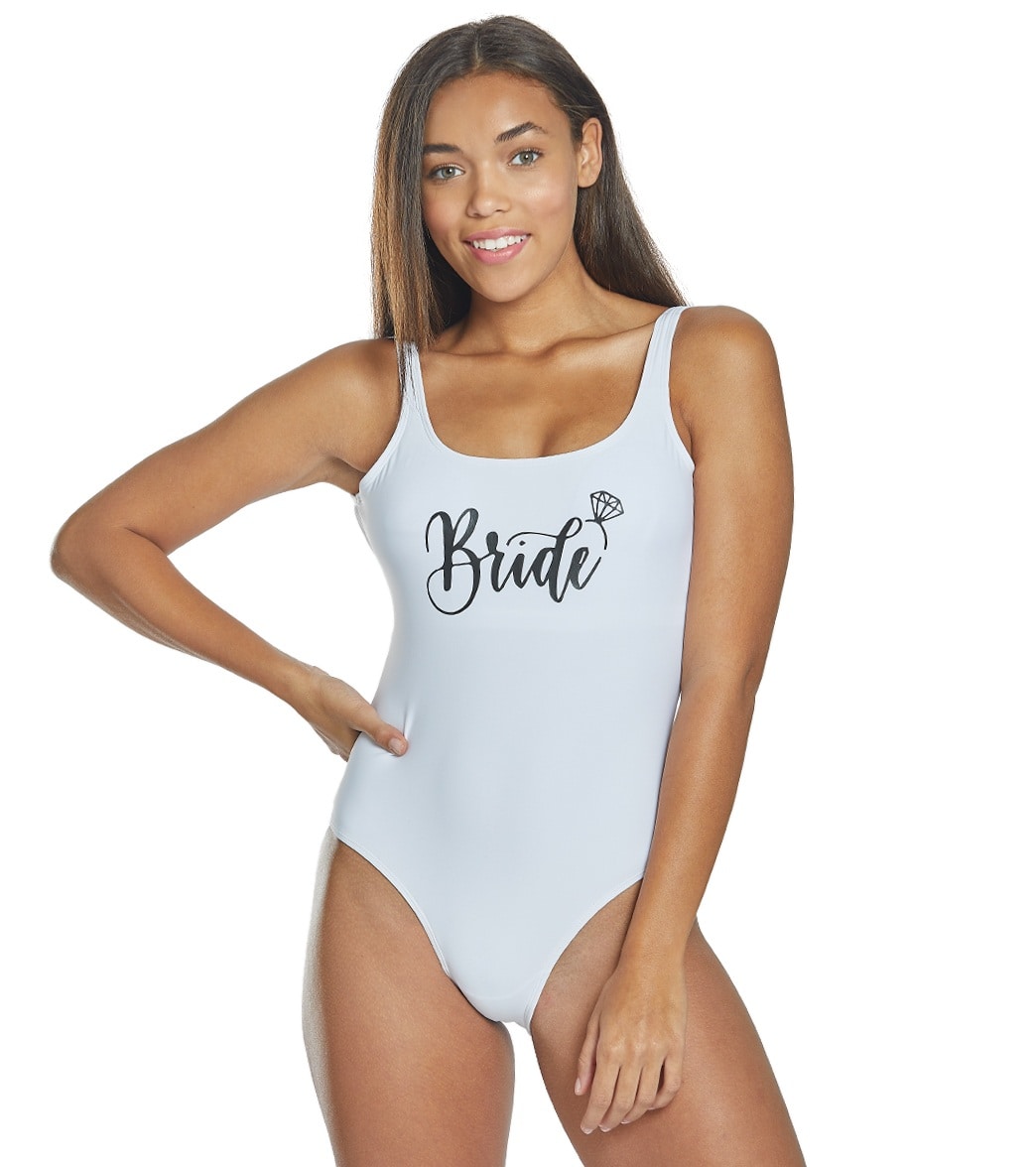 ClubSwim Bride Scoop Back One Piece Swimsuit