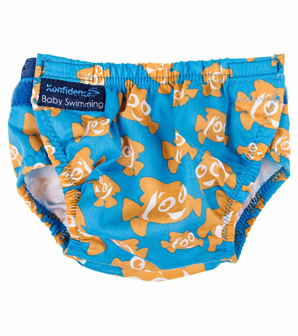 Konfidence Designer Adjustable Swim Diaper (Baby, Toddler) Clownfish