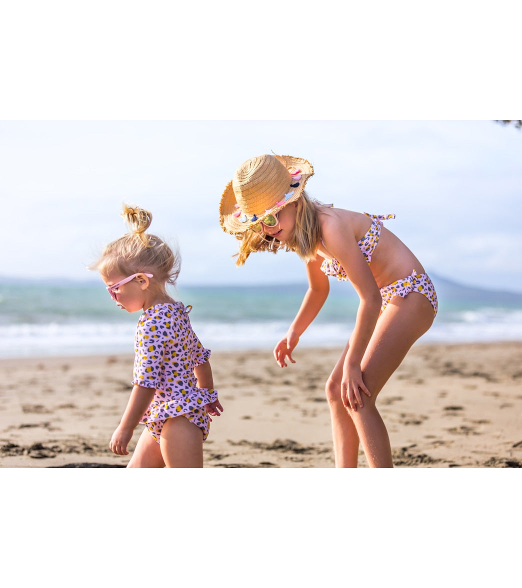 Snapper Rock Girls' Leopard Love Two Piece Bandeau Bikini Set (Toddler, Little Kid, Big Kid)