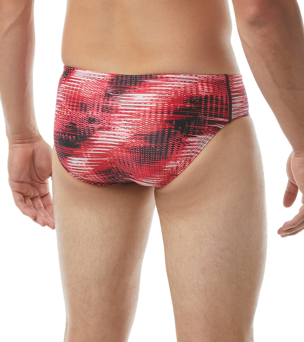 TYR Men's Surge Racer Brief Swimsuit Red