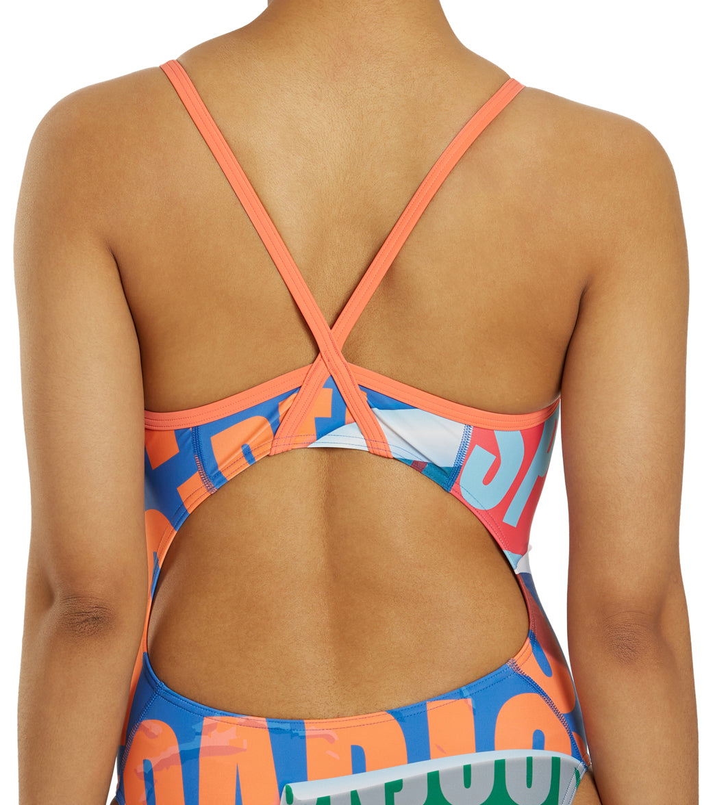 Sporti Paris Metro Pop Thin Strap One Piece Swimsuit (22-44) Metro Pop