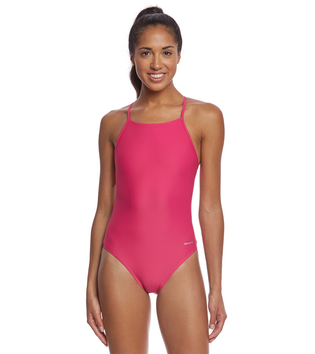 Sporti Micro Back One Piece Swimsuit (24-40) Hot Pink