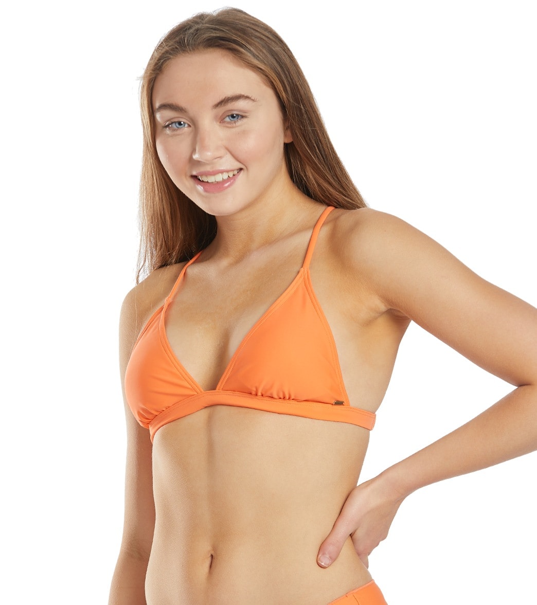 Rip Curl Classic Surf Eco Crossback Triangle Bikini Top Bright Orange