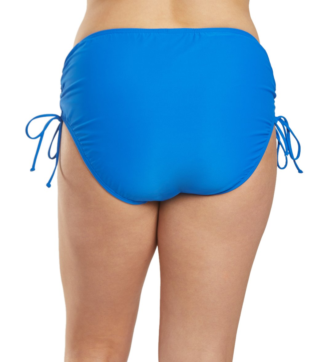 Beach House Plus Size Solid Hayden High Waisted Adjustable Side Bikini Bottom