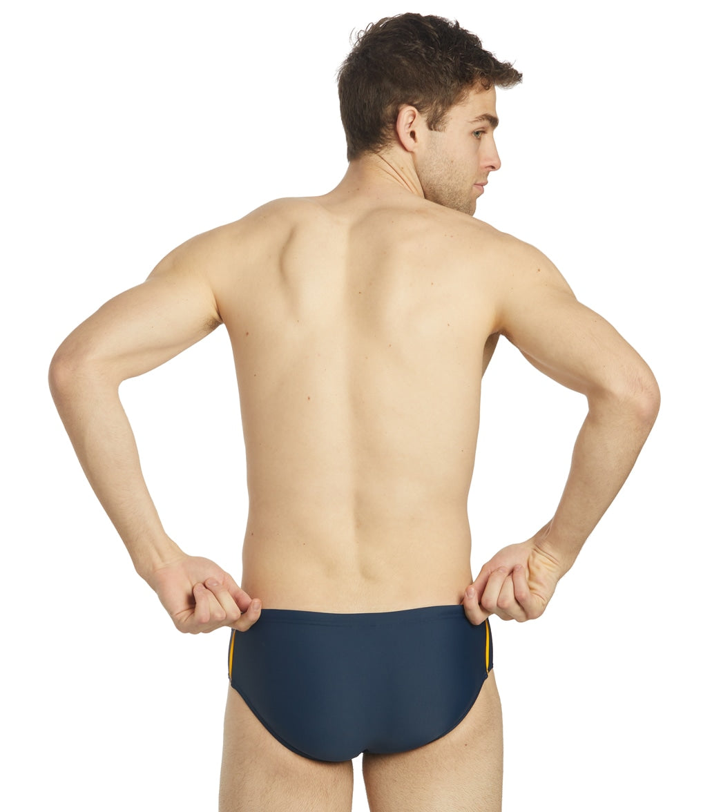 Sporti Piped Splice Brief Swimsuit (22-40) Navy/Gold