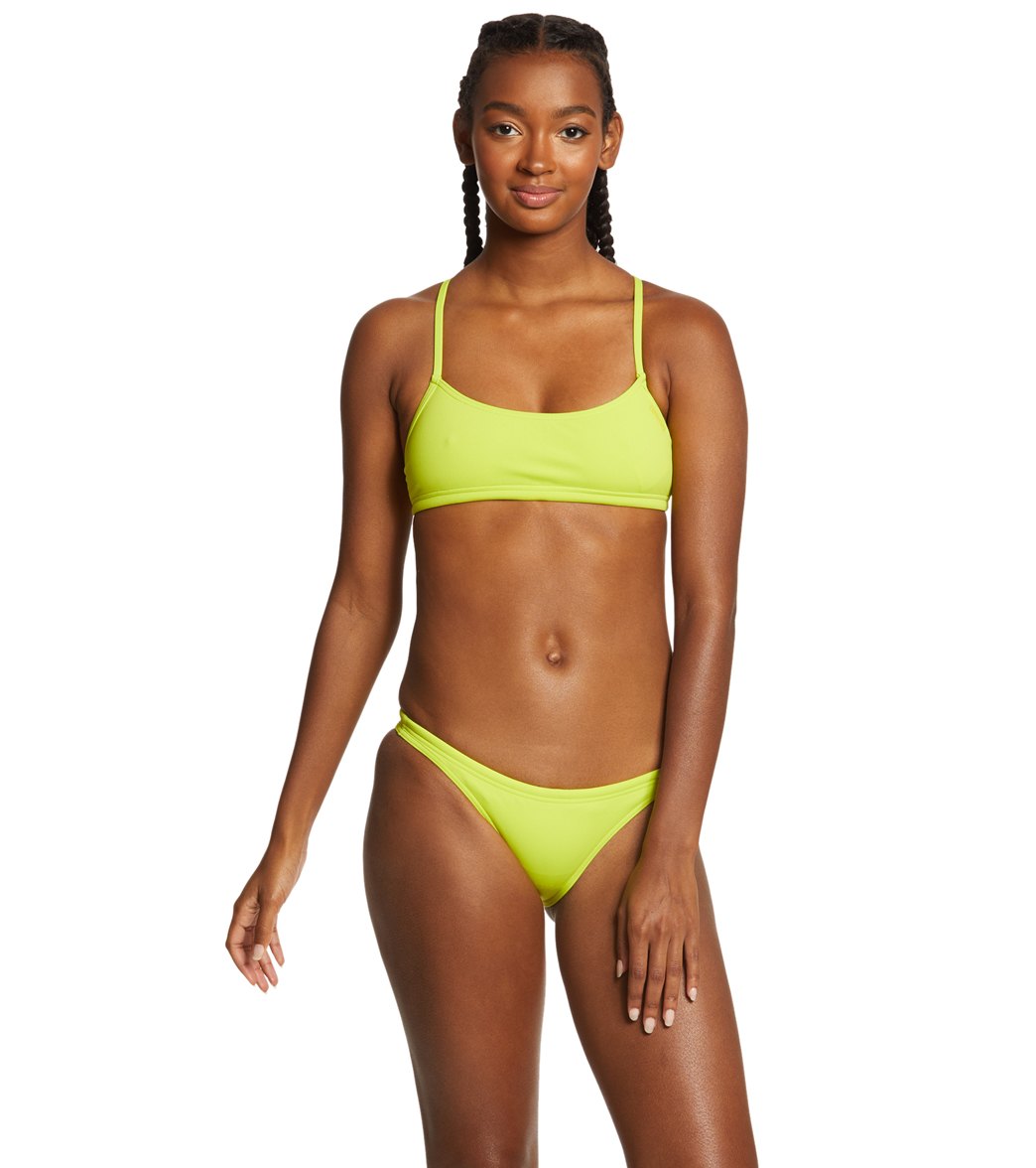 Arena Women's Rulebreaker Free Bikini Bottom Soft Green/Yellow Star