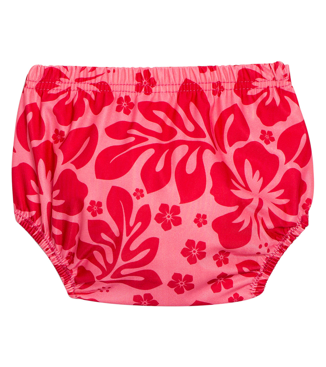 Konfidence Designer Adjustable Swim Diaper (Baby, Toddler) Pink Hibiscus