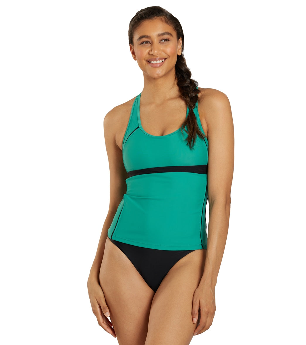 Sporti Active Racerback Solid Tankini Top