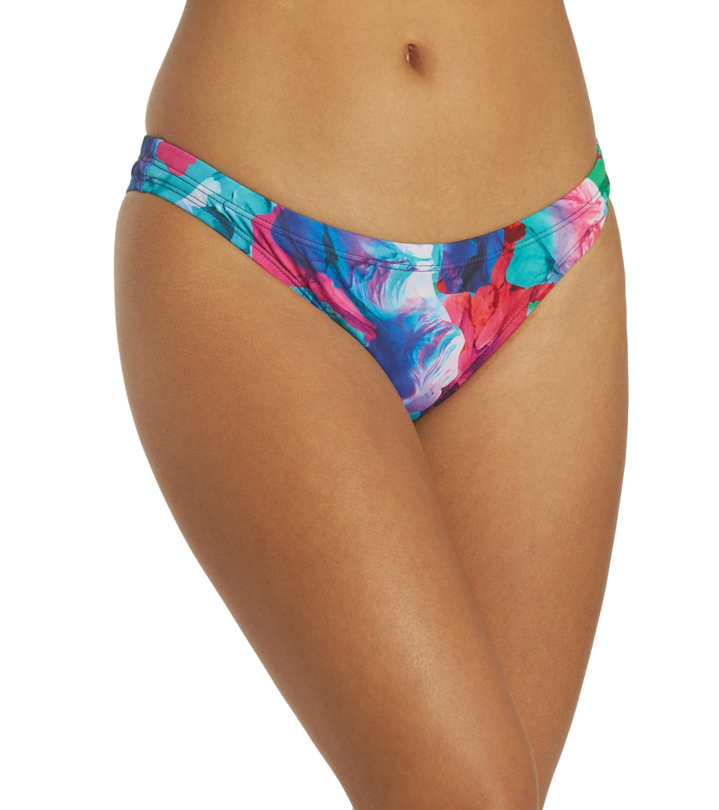 Nike Women's HydraStrong Multiple Print Cheeky Bikini Bottom Psychic Purple