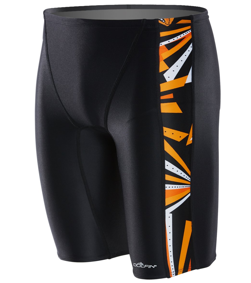 Dolfin XtraSleek Men's Spyker Spliced Jammer Swimsuit Orange/Orange