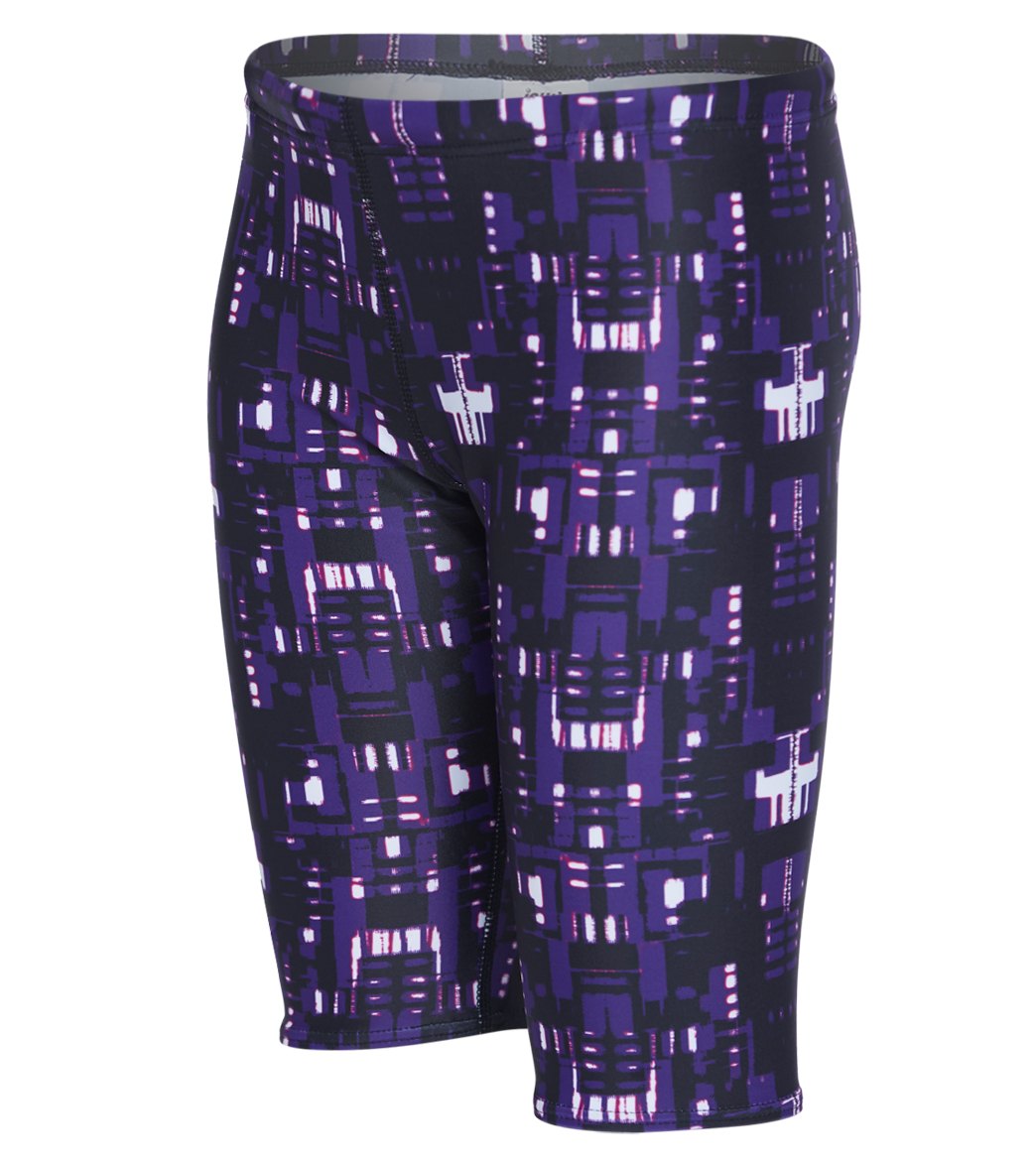 iSwim Varsity Blur Jammer Swimsuit Youth (22-28) Purple