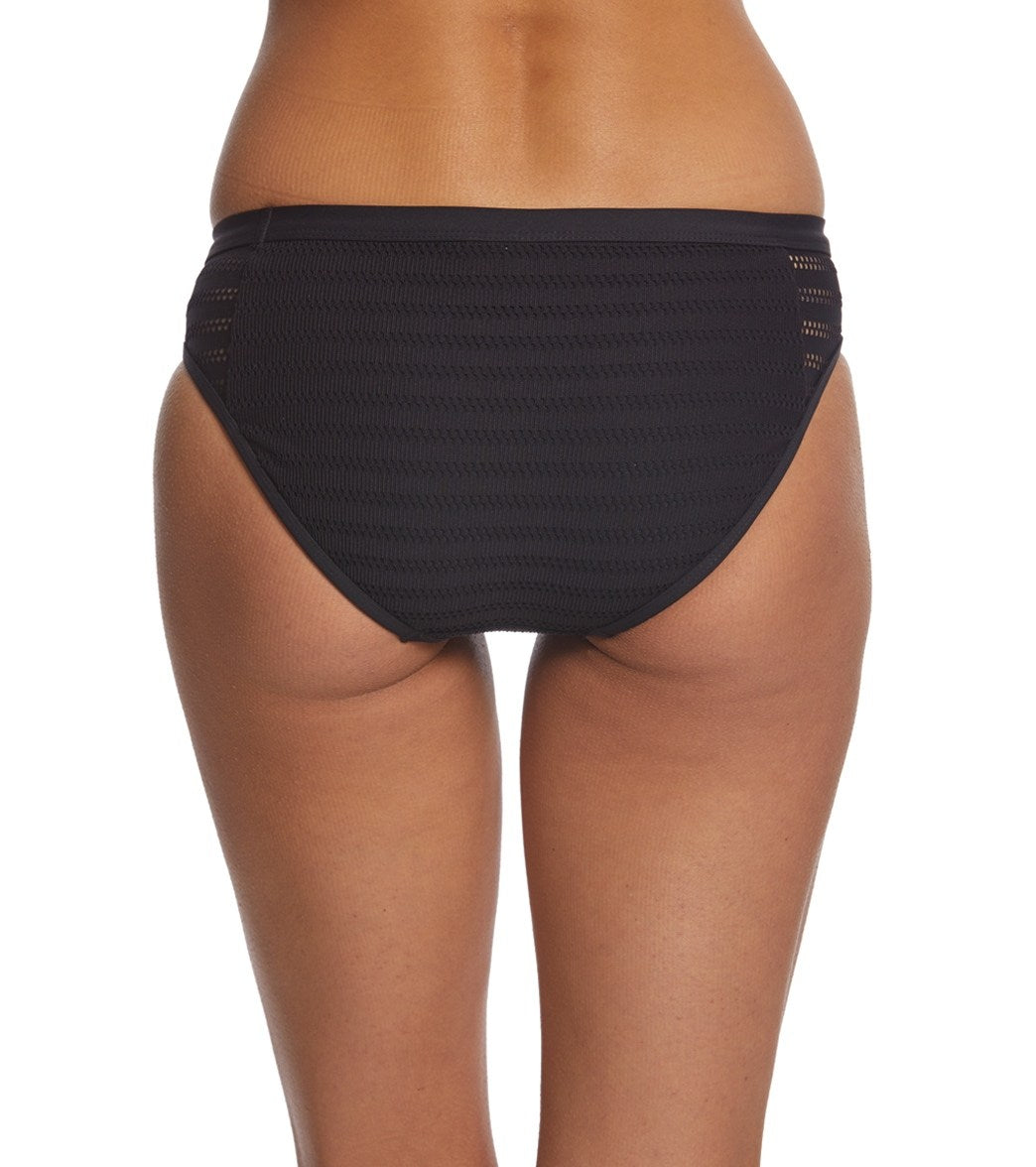 Anne Cole Crochet All Day Bikini Bottom Black