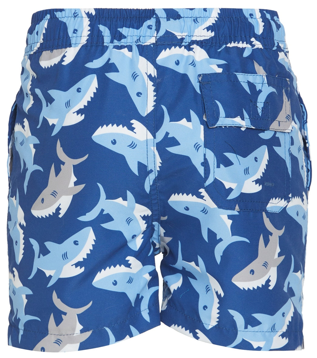 Flap Happy Boys' Wesley UPF 50+ Swim Trunks (Baby, Toddler, Little Kid) Happy Shark