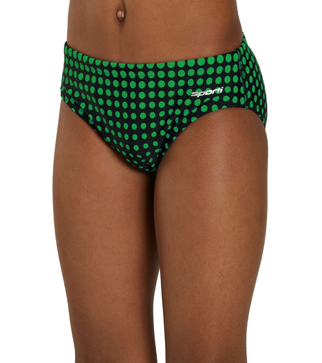 Sporti Molecule Brief Swimsuit Youth (22 - 28) Green/Black