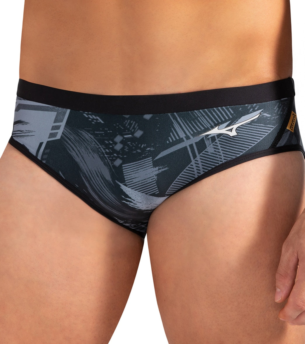 Mizuno Men's Exer Print Brief Swimsuit