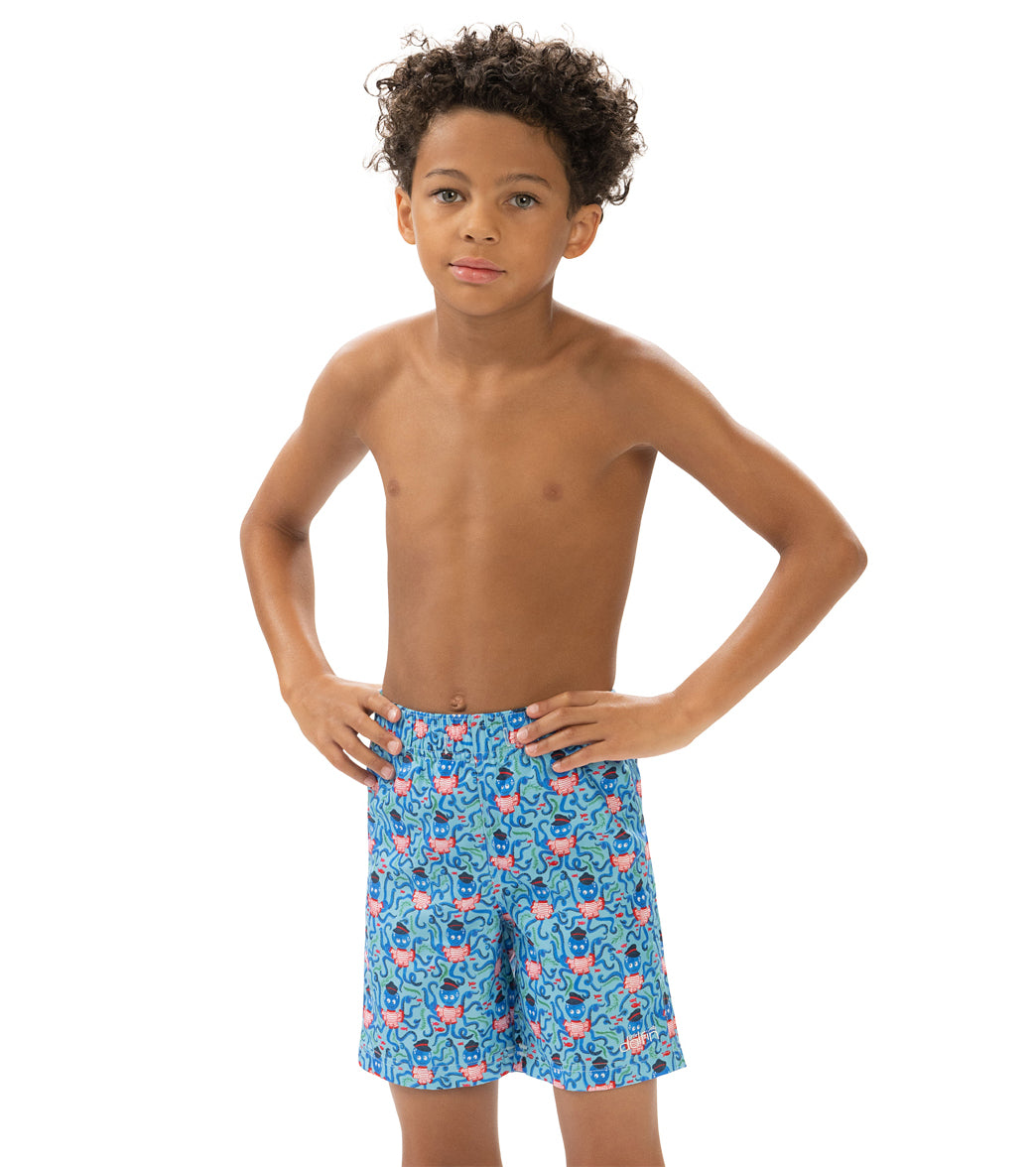 Dolfin Boys' The Captain Printed Swim Trunk (Little Kid) The Captain