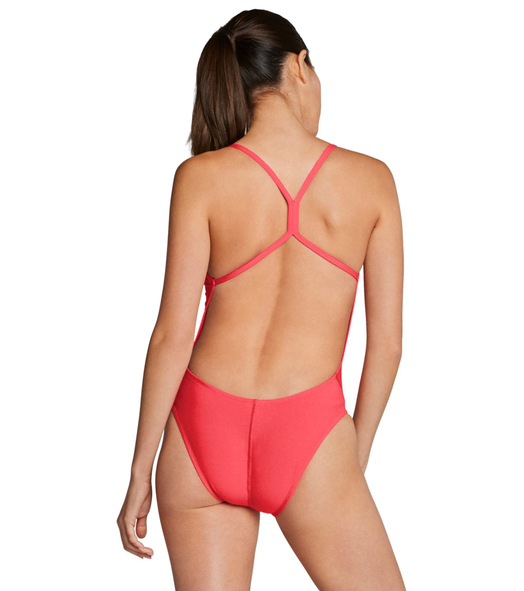 Speedo Vibe Women's The One Back Solid One Piece Swimsuit