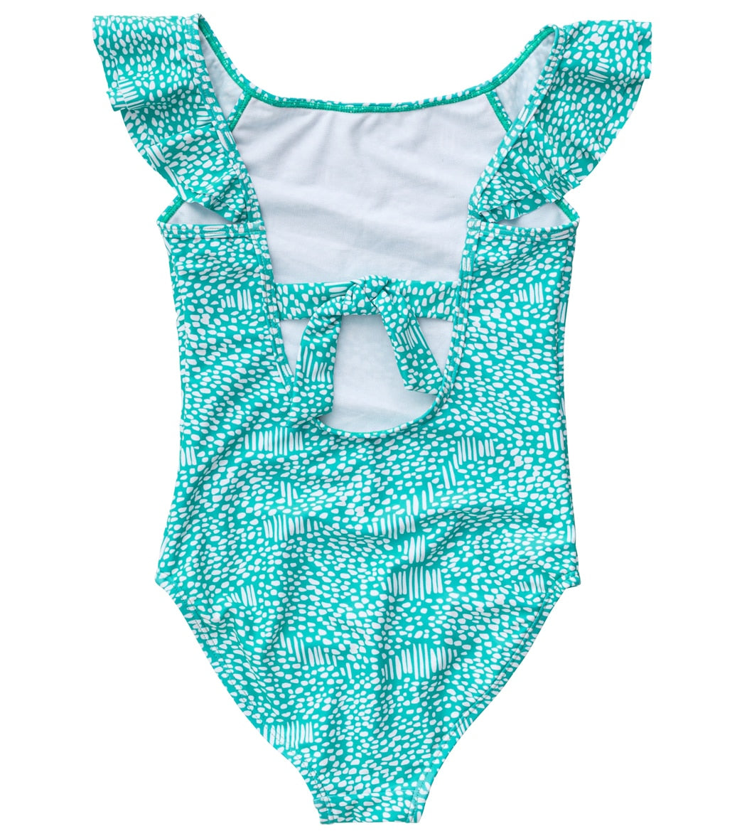 Snapper Rock Girls' Spearmint Spot Flutter Swimsuit (Toddler, Little Kid, Big Kid)