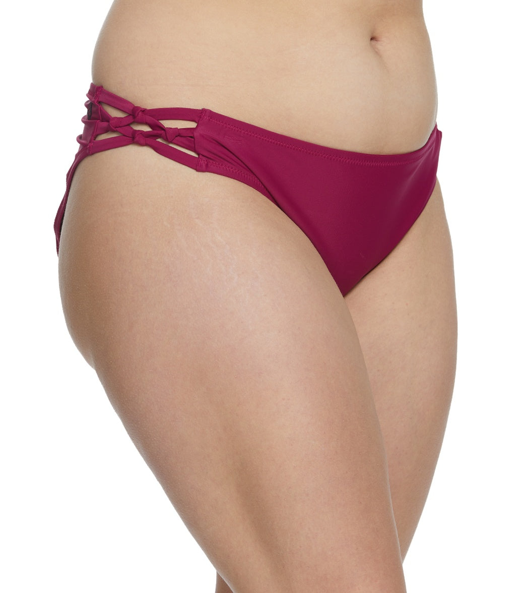 Volcom Plus Size Simply Solid Full Bikini Bottom Paradise Purple