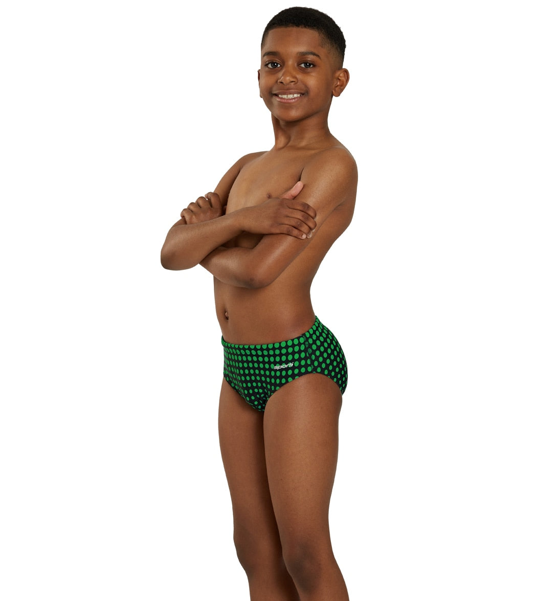 Sporti Molecule Brief Swimsuit Youth (22 - 28) Green/Black