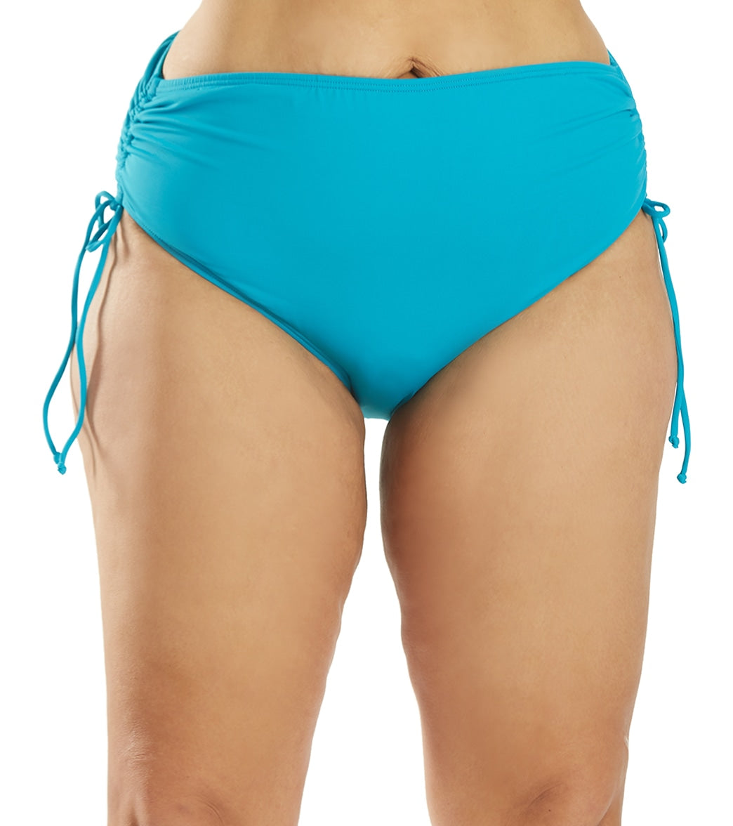 Beach House Plus Size Solid Hayden High Waisted Adjustable Side Bikini Bottom