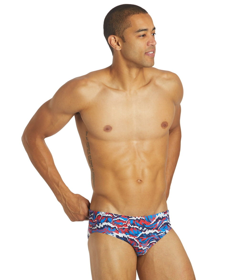 Sporti New Waves Brief Swimsuit (22-40) Red/White/Blue