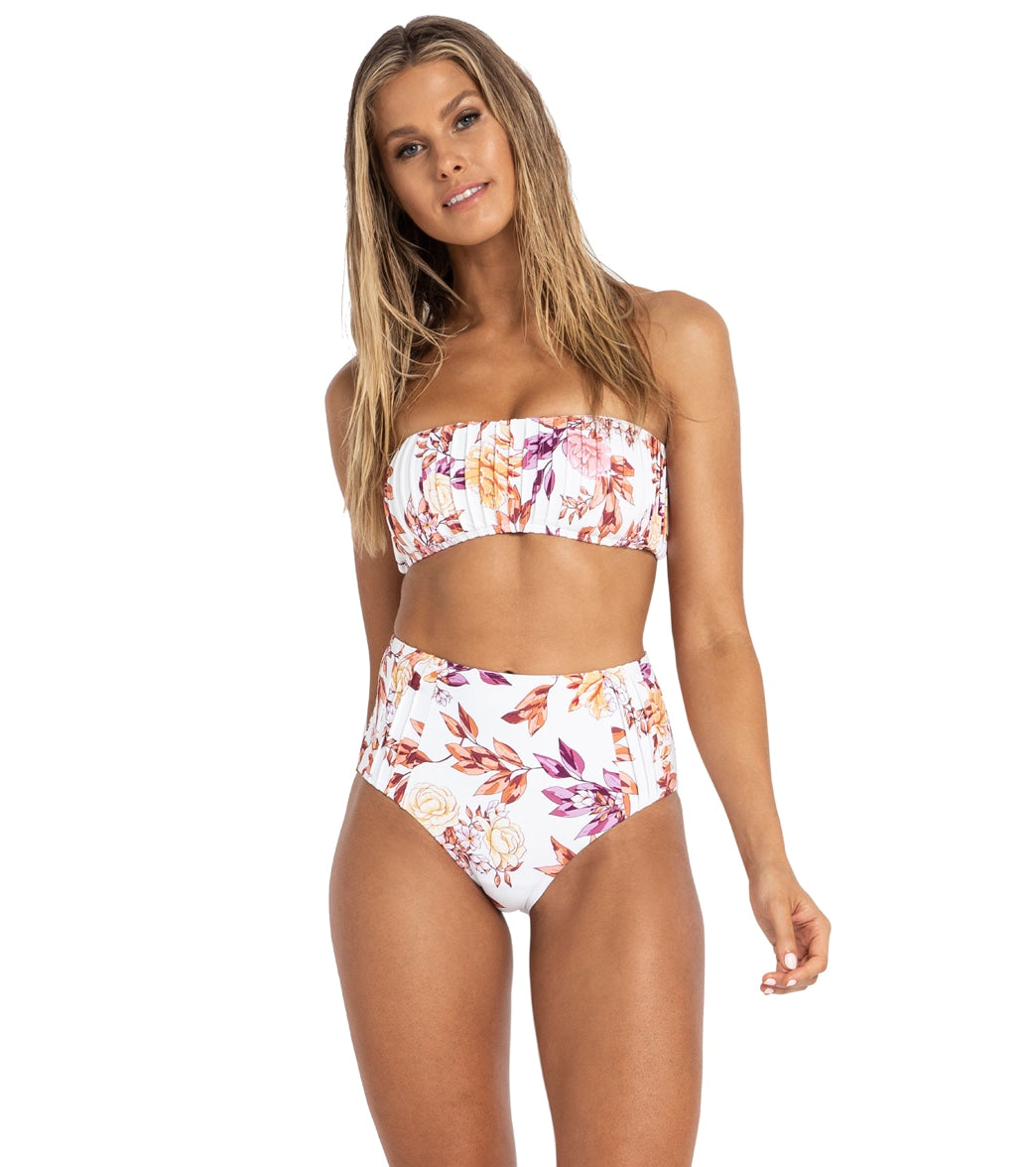 Azura Women's Harvest Pintuck High Waist Bikini Bottom