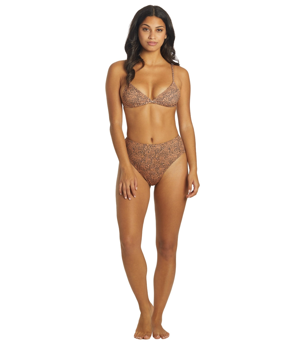 Billabong Women's Hidden Shore High Maui Bikini Bottom Toffee