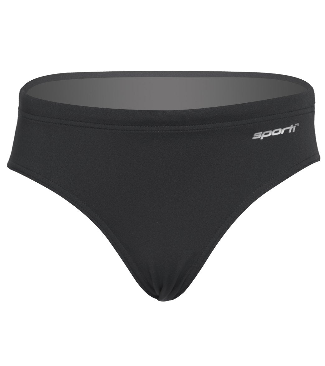 Sporti HydroLast Solid Brief Swimsuit Youth (22-28) Black