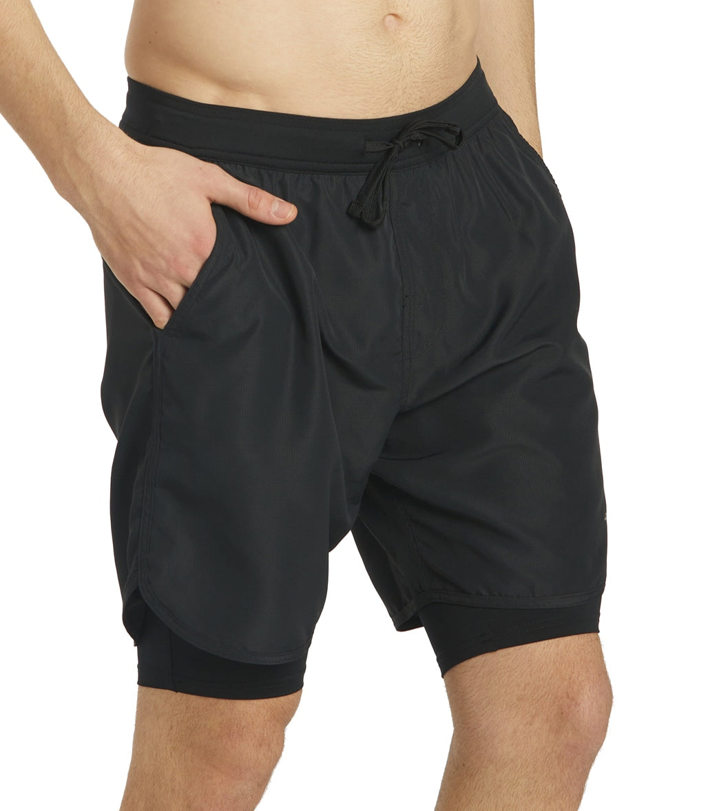 Sporti Men's Active Compressed Athletic Short Black