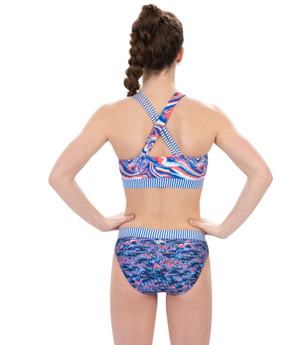 Dolfin Uglies Women's Asymmetrical Two Piece Work Out Swimsuit