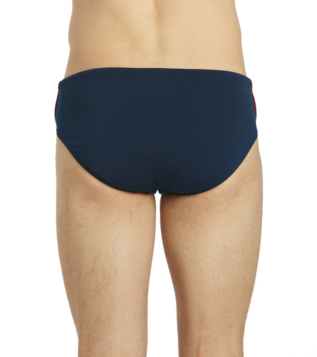 Sporti HydroLast Splice Brief Swimsuit (22-40) Navy/Red