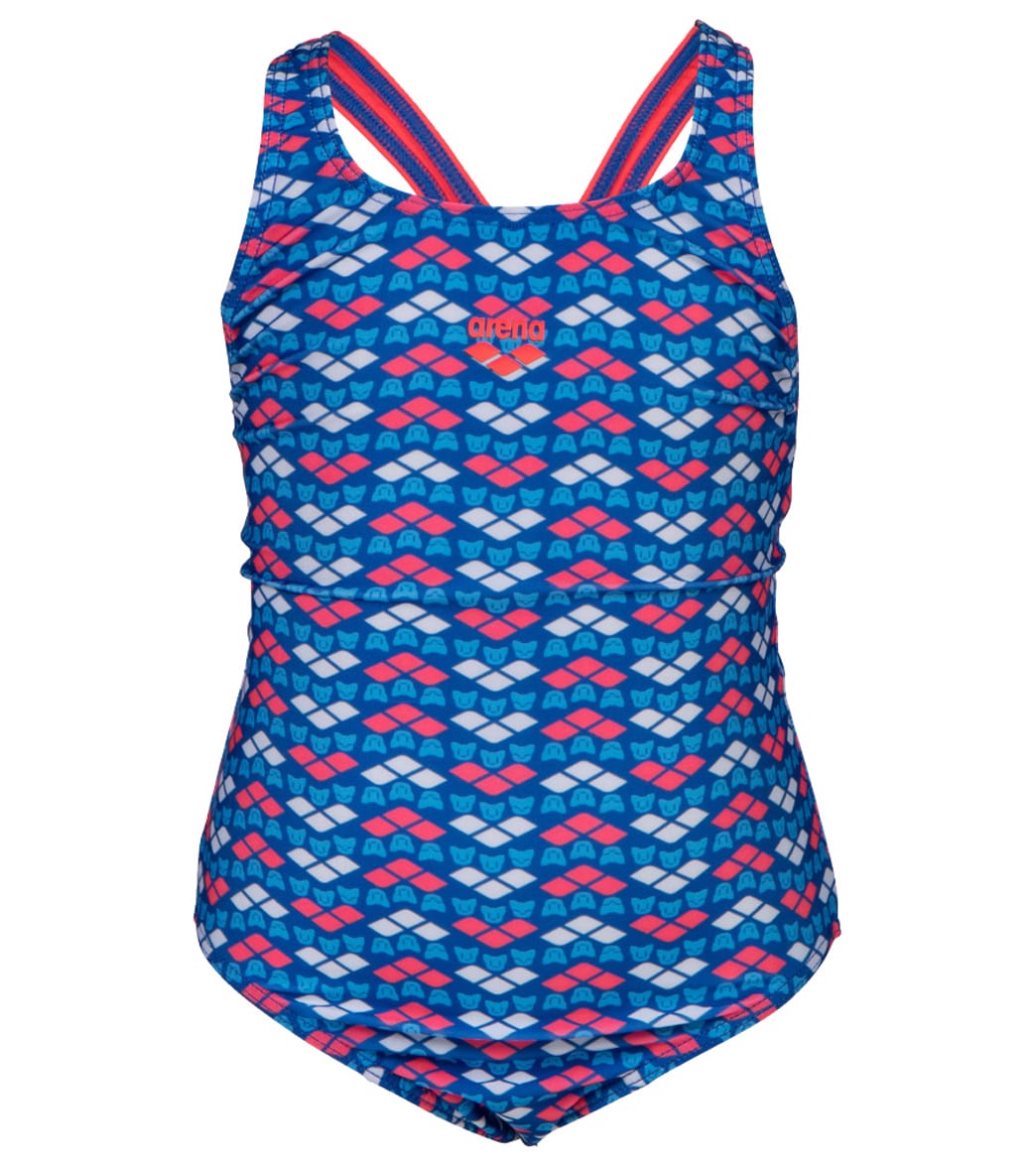 Arena Girls' Arena Friends Pro Back One Piece Swimsuit (Toddler, Little Kid)