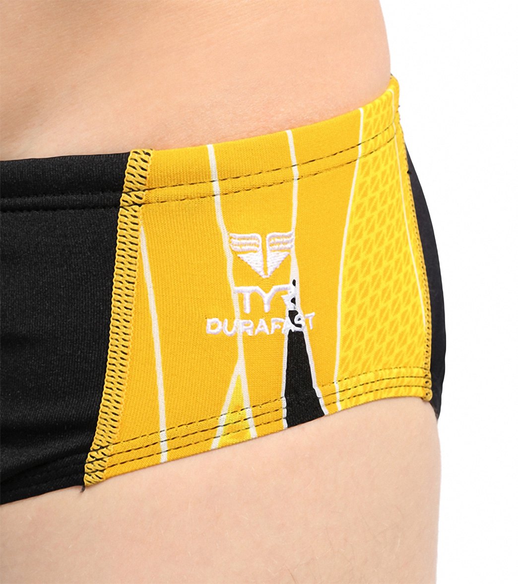 TYR Phoenix Splice Racer Brief Swimsuit Black/Gold