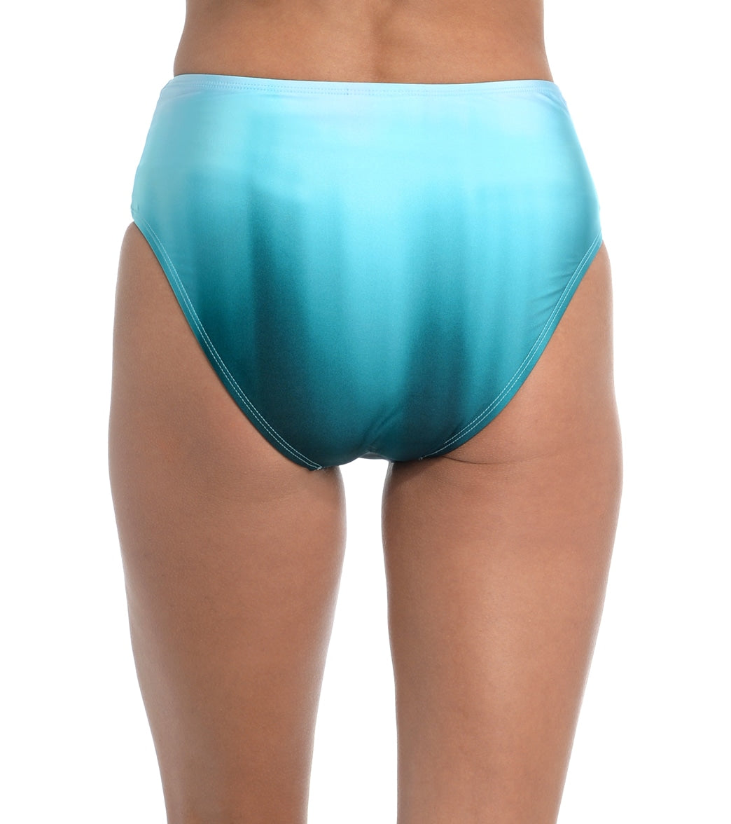 La Blanca Women's Ocean Oasis High Waist Bikini Bottom Turquoise