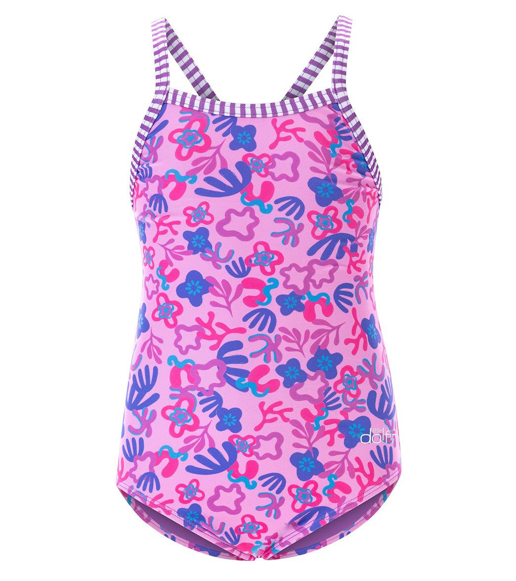 Dolfin Girls' Sunshine Printed One Piece Swimsuit (Little Kid) Sunshine