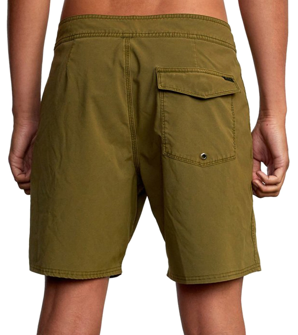 RVCA Men's 18 VA Pigment Swim Trunks Tobacco