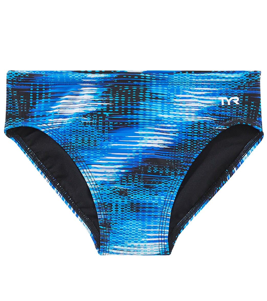 TYR Boys' Surge Racer Brief Swimsuit Blue