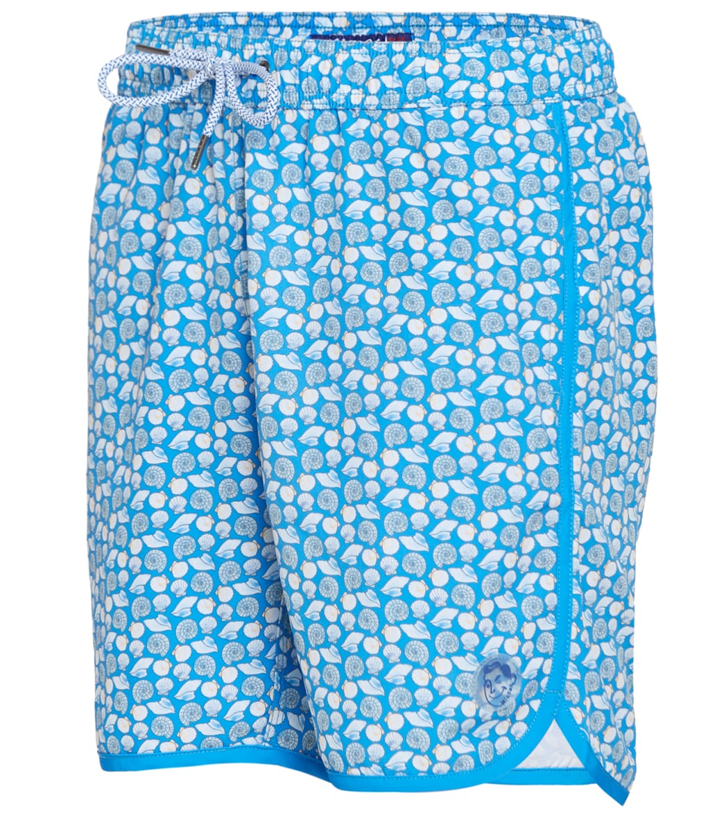 Mr.Swim Men's Oyster Shells Swim Trunk French Blue