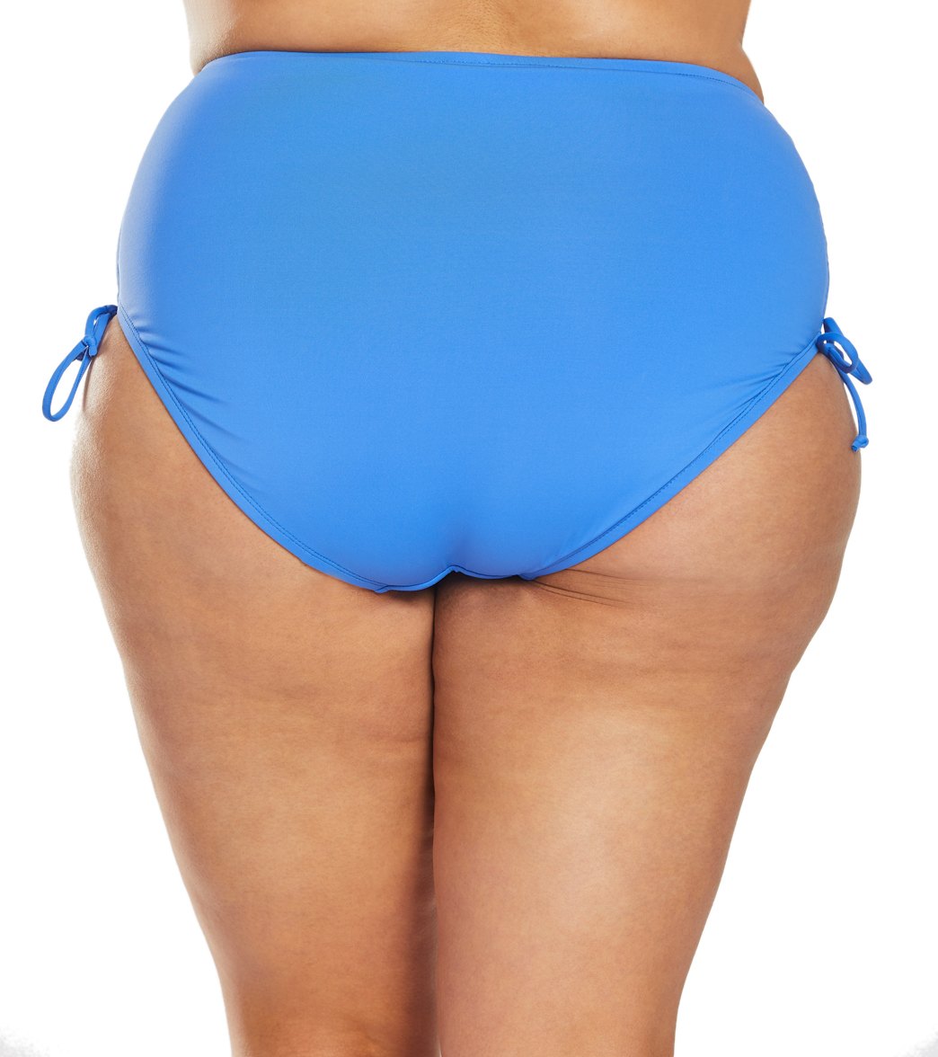 Beach House Plus Size Solid Hayden High Waisted Adjustable Side Bikini Bottom