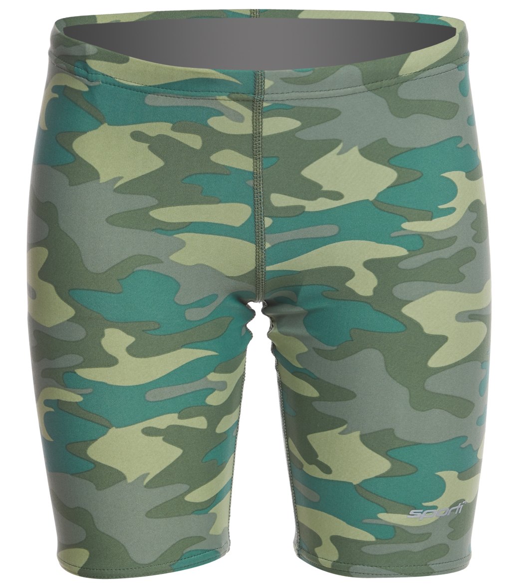 Sporti Camouflage Jammer Swimsuit Youth (22-28) Olive/Green